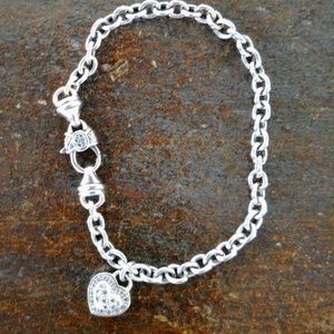 Scott Kay bracelet w/diamond  heart charm!